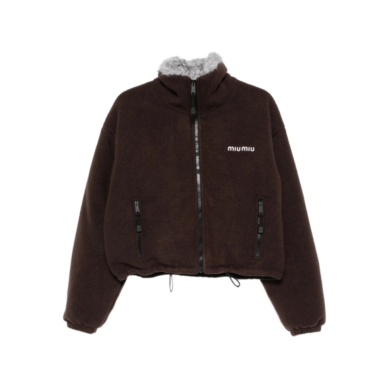 Miu Miu Fleece Zip-up Jacket