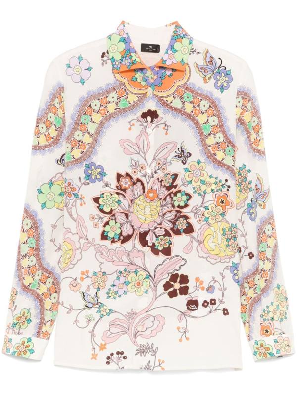 floral-print shirt