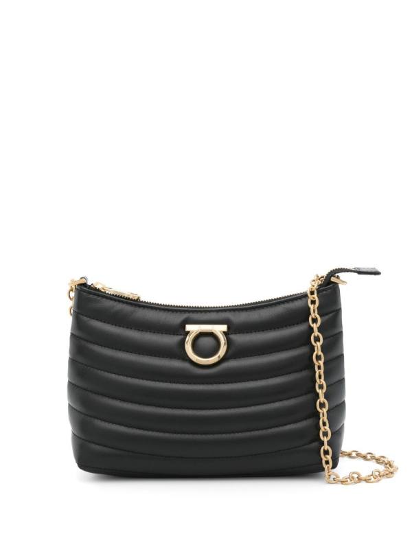 Gancini-plaque shoulder bag