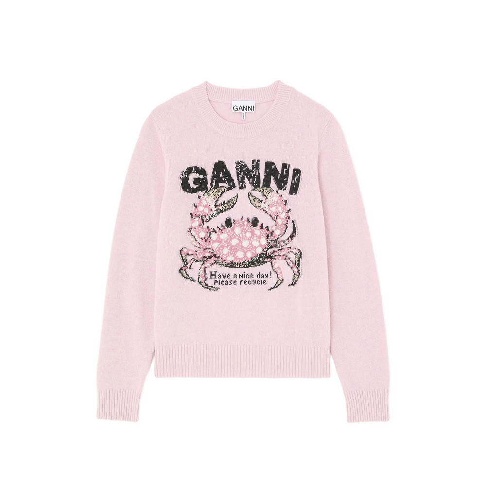 Ganni Crab-intarsia Sweater