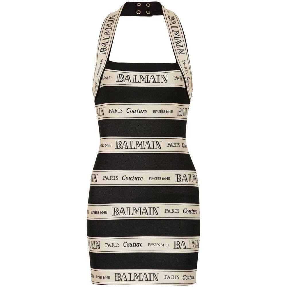Balmain Logo-jacquard Mini Dress