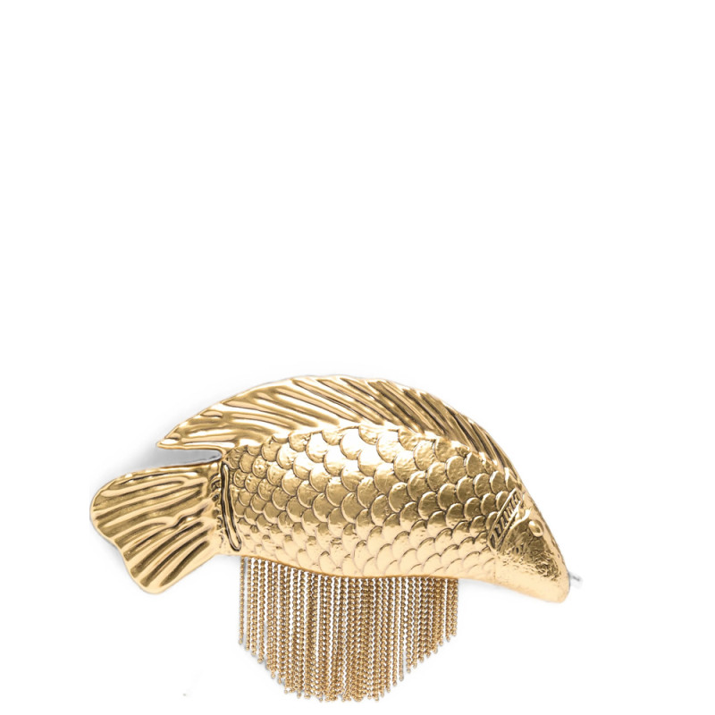 Cult Gaia Neemo Fish-shaped Fringed Clutch Bag