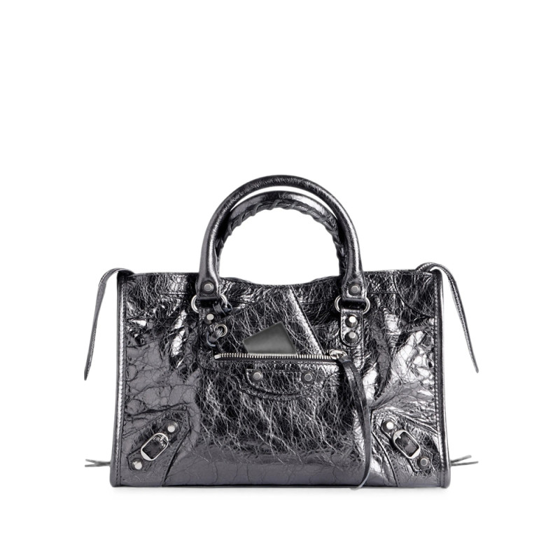 Balenciaga Small Le City Metallic Leather Tote Bag