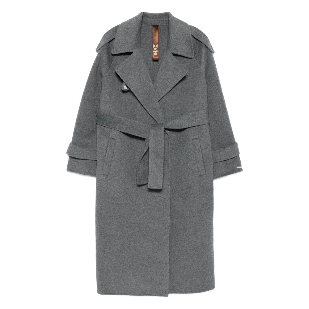 Glox Belted Long-sleeve Coat