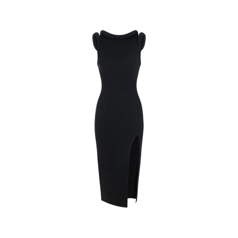 Elisabetta Franchi Knit Dress With 3D Details