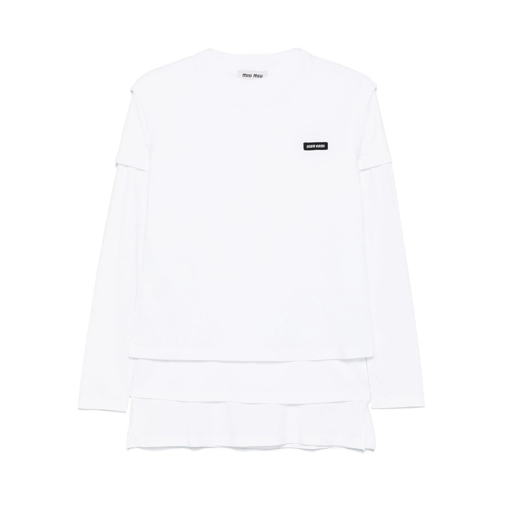 Miu Miu Logo-appliqué T-shirt