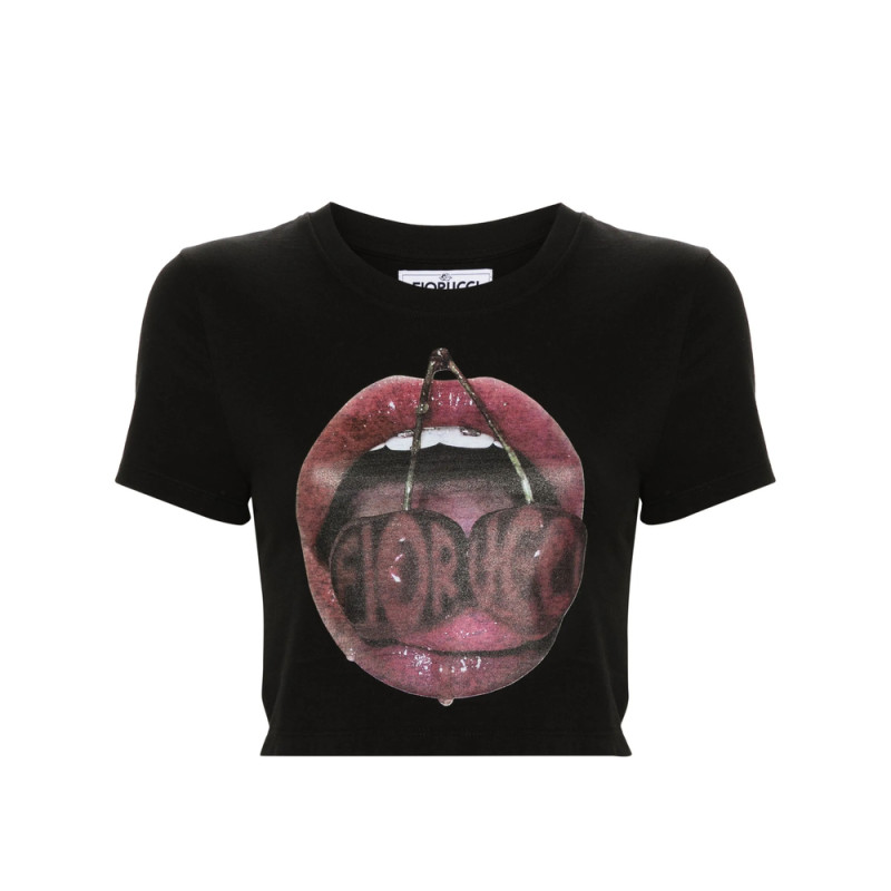 Fiorucci Graphic-print Cropped T-shirt