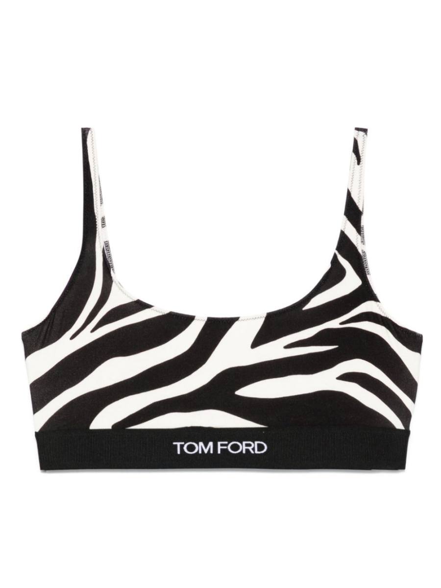 zebra-print bra