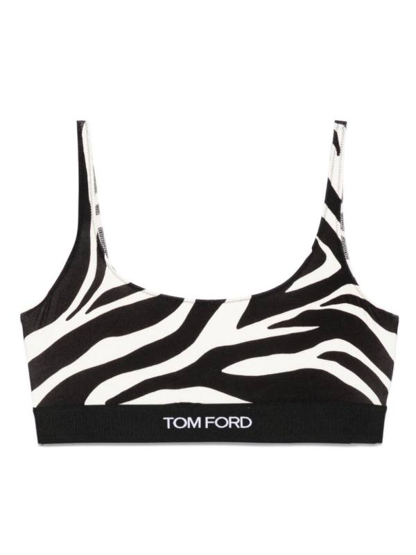 zebra-print bra