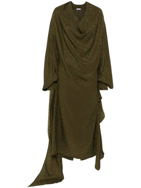 monogram silk dress