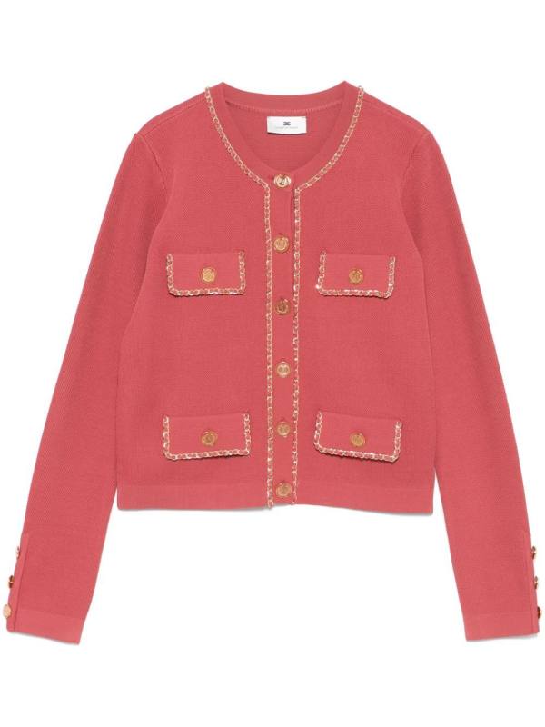 chain-detail cropped jacket