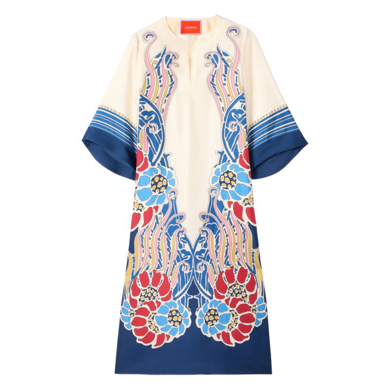 La Double J The Kaftan Floral Midi Dress
