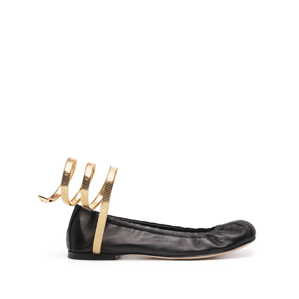 Caovilla Juniper Leather Ballerina Shoes