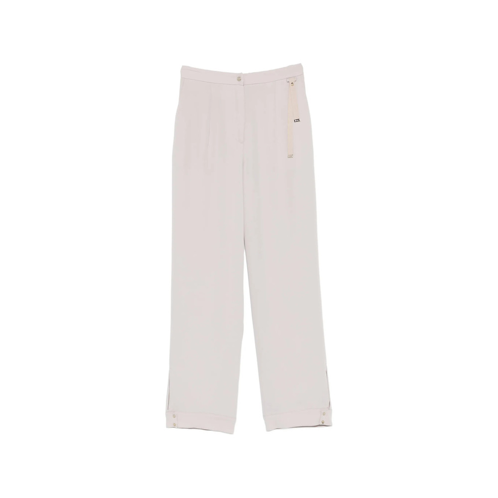 Herno Grosgrain-detail Slit-hem Trousers