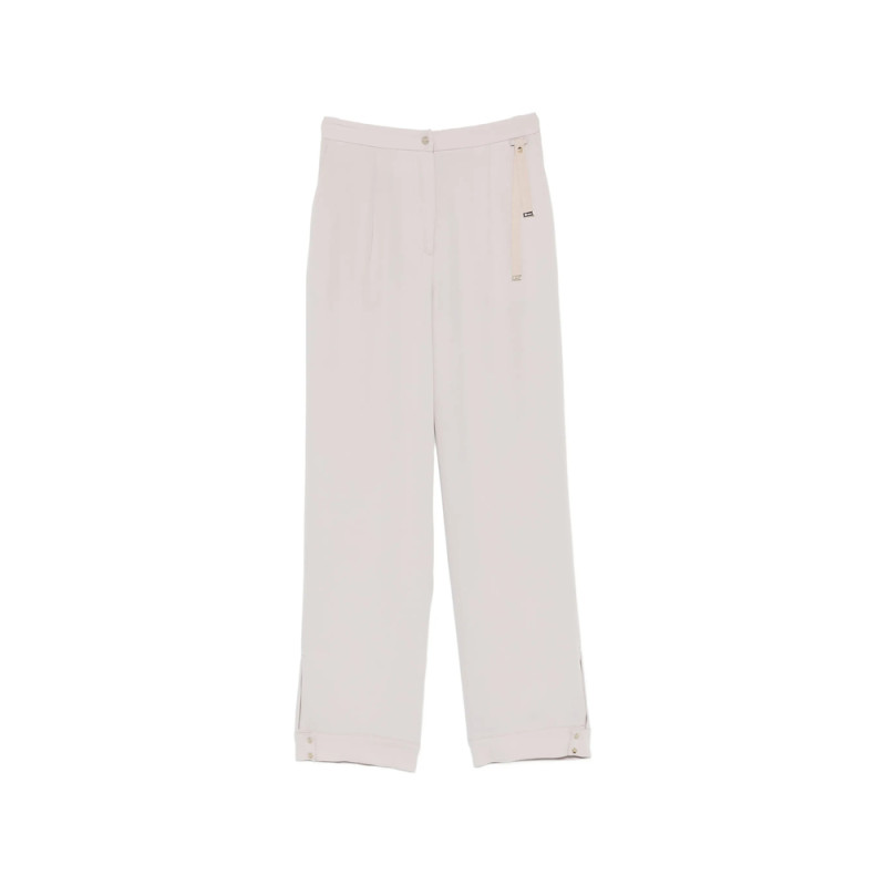 Herno Grosgrain-detail Slit-hem Trousers