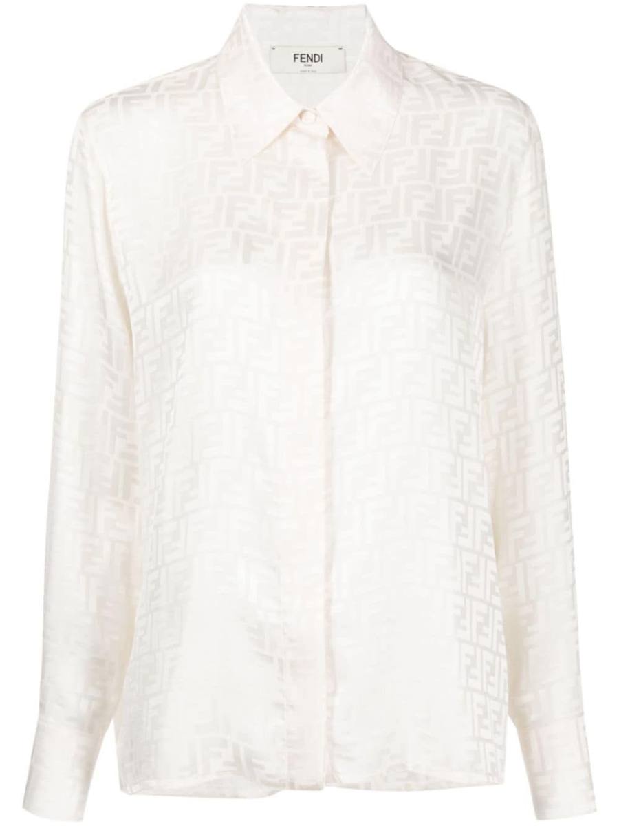 FF-jacquard silk shirt
