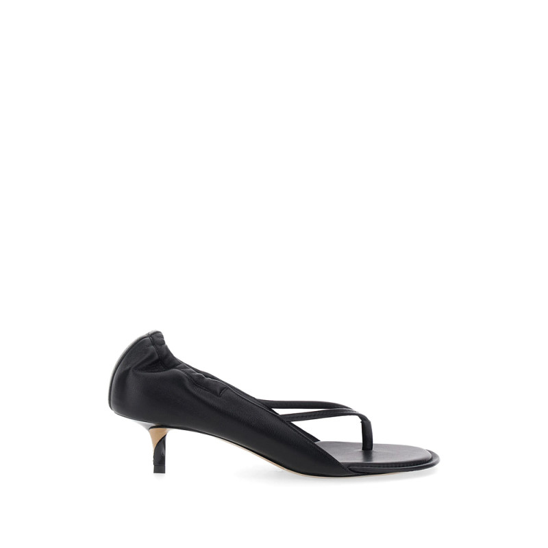 Jacquemus Gathered Leather Sandals