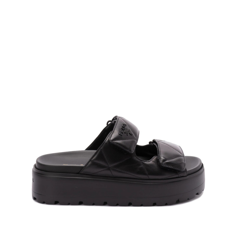 Prada Padded Leather Sandals