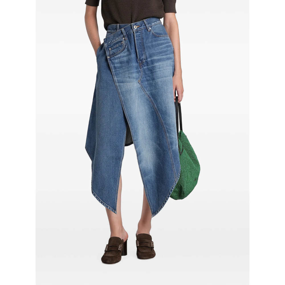 Jw Anderson Asymmetric-hem Panelled Midi Skirt