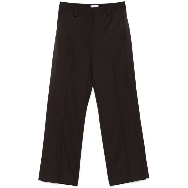 Off-white Virgin-wool Wide-leg Trousers