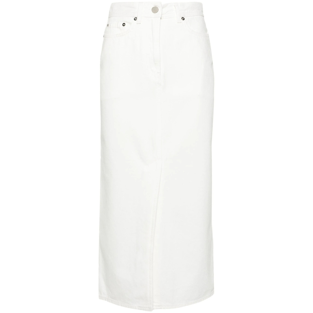 Lou Lou De Saison Straight Denim Midi Skirt
