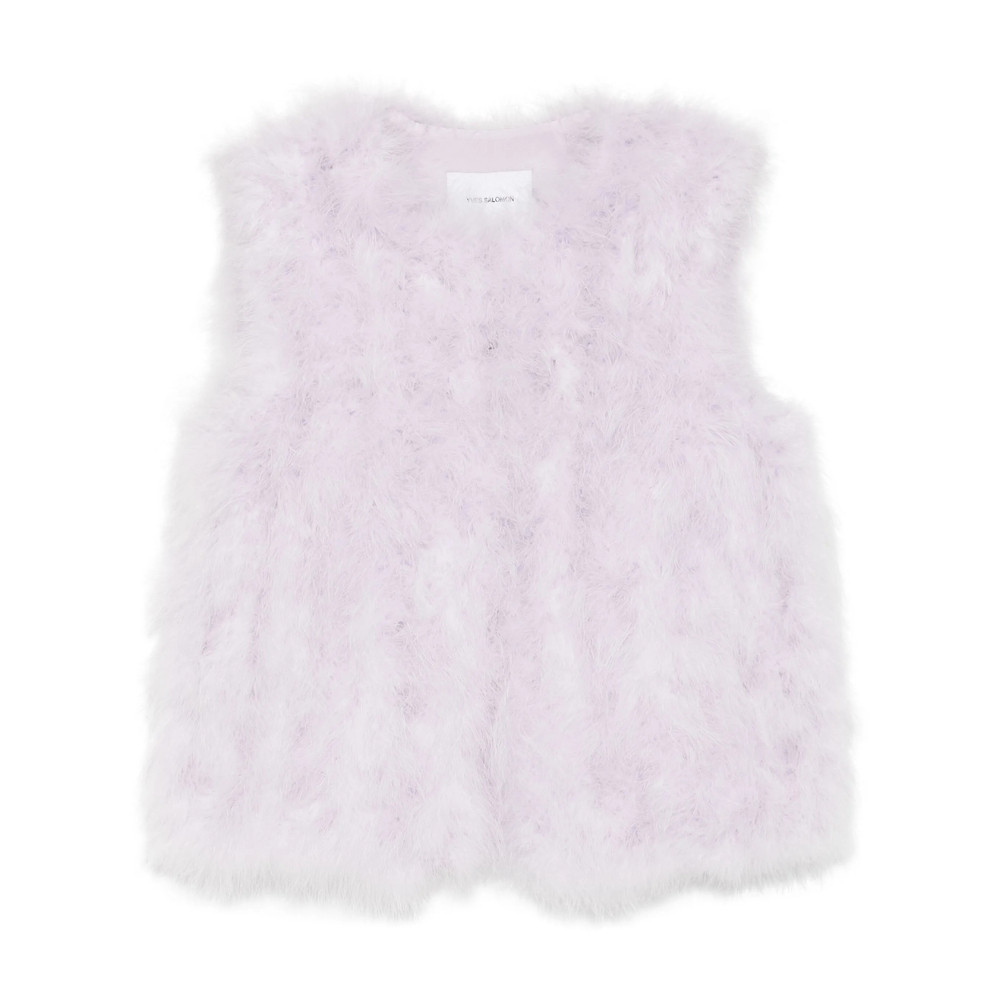 Yves Salomon Feather Silk Vest