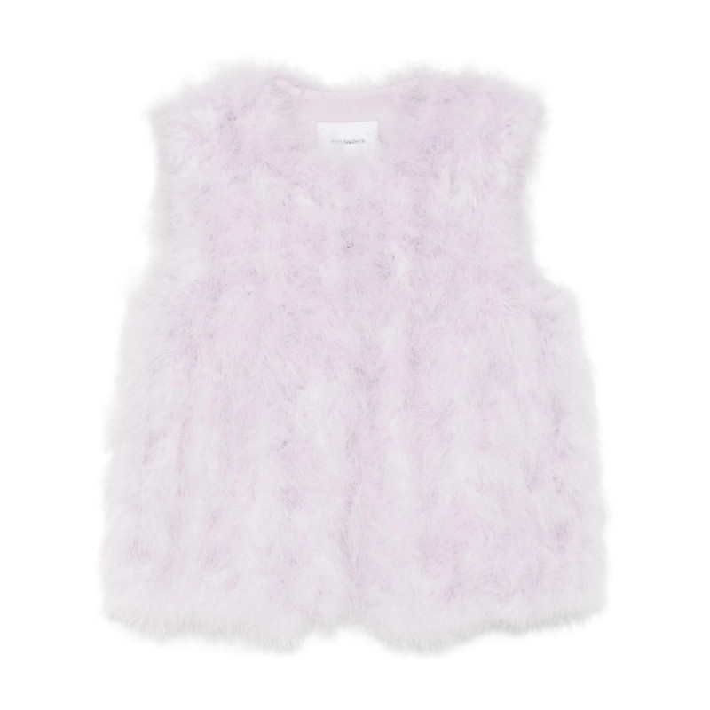 Yves Salomon Feather Silk Vest