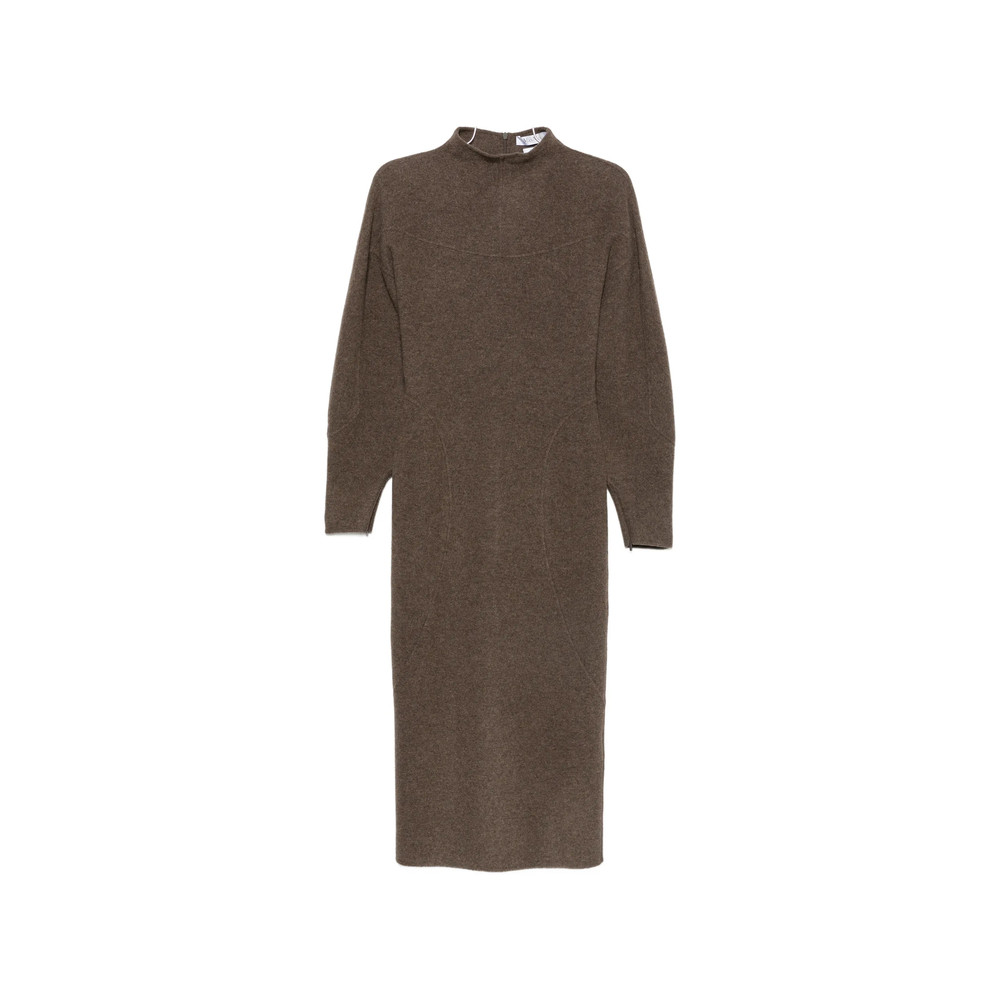 Max Mara Balloon-sleeve Midi Dress