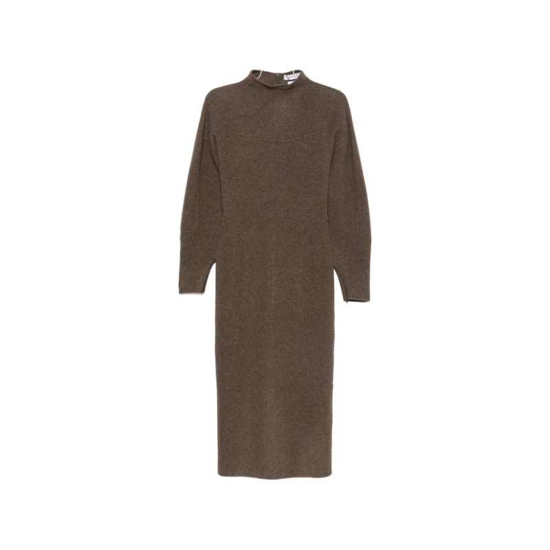 Max Mara Balloon-sleeve Midi Dress