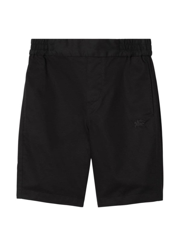 Equestrian Knight-embroidered cotton shorts