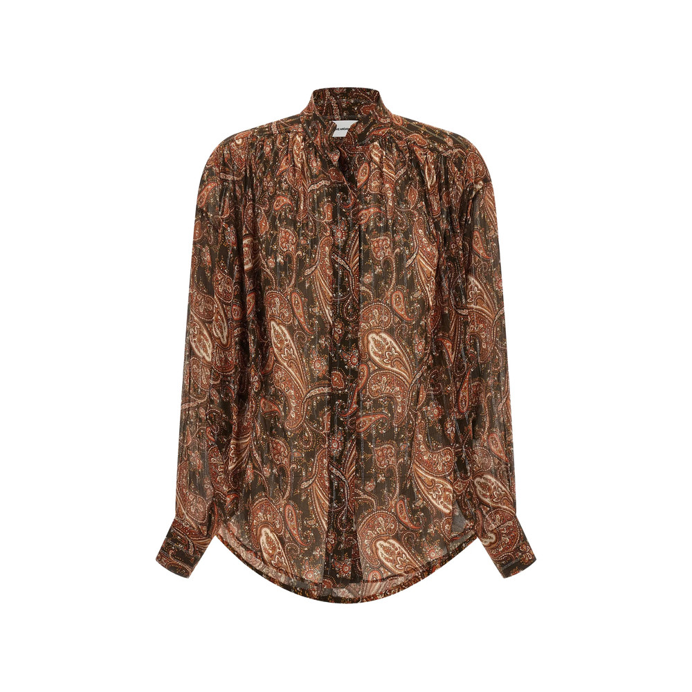 The Andamane Rania Paisley-print Lam Shirt