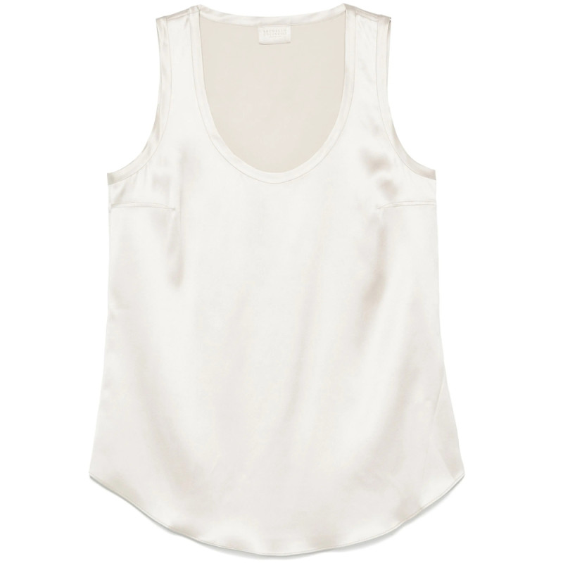 Brunello Cucinelli Satin Sleeveless Top