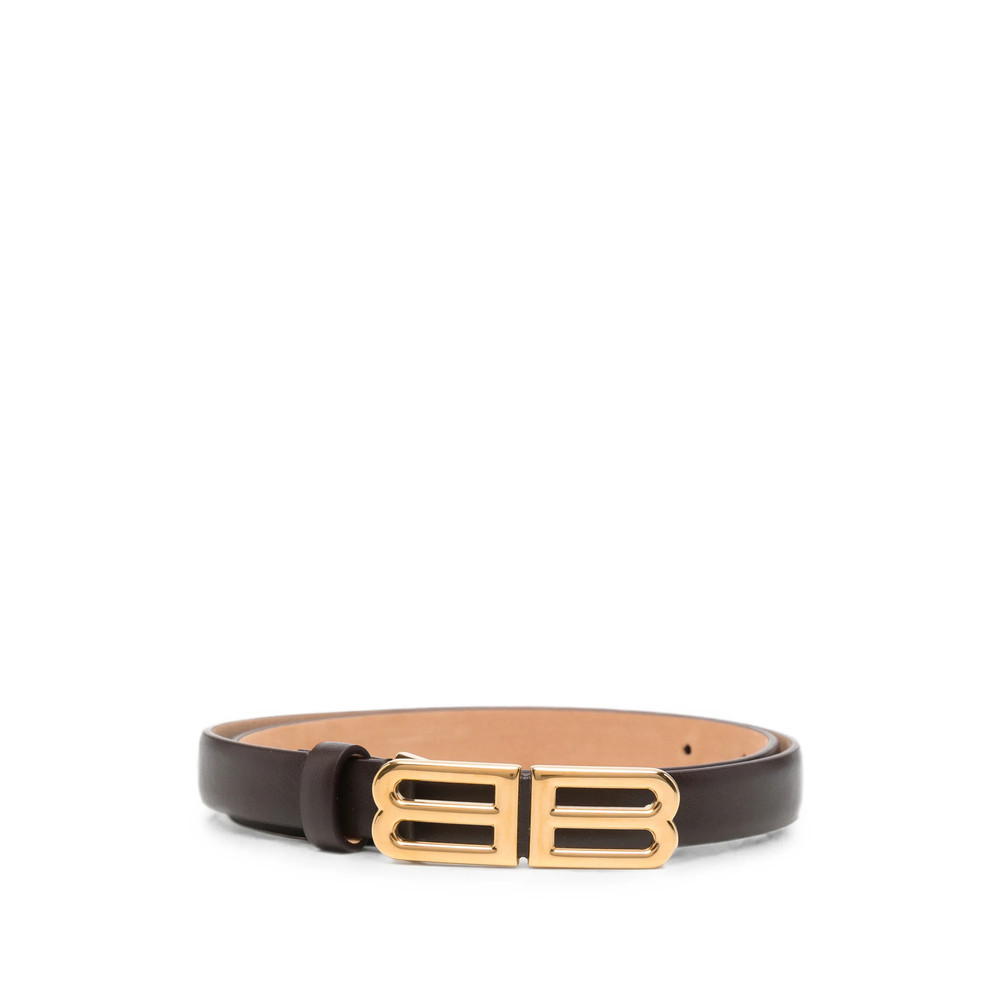 Balenciaga Bolero BB Logo-buckle Leather Belt