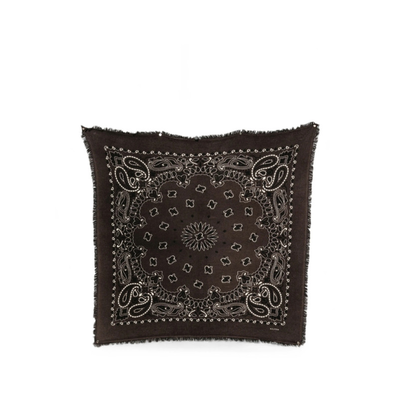 Kujten Paisley-print Frayed Scarf