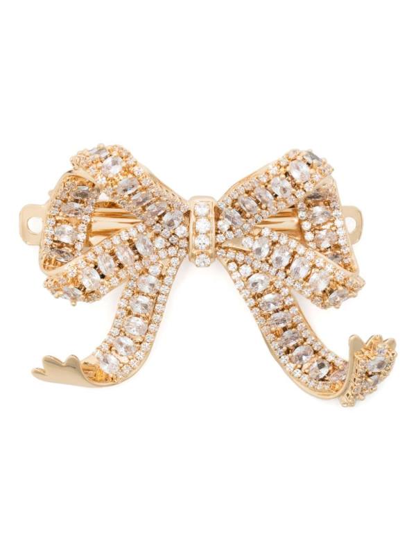 crystal-embellished bow hair clip