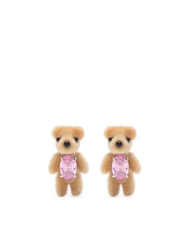 bear-motif earrings