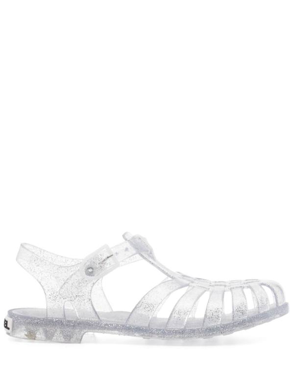 Méduse glittered caged sandals