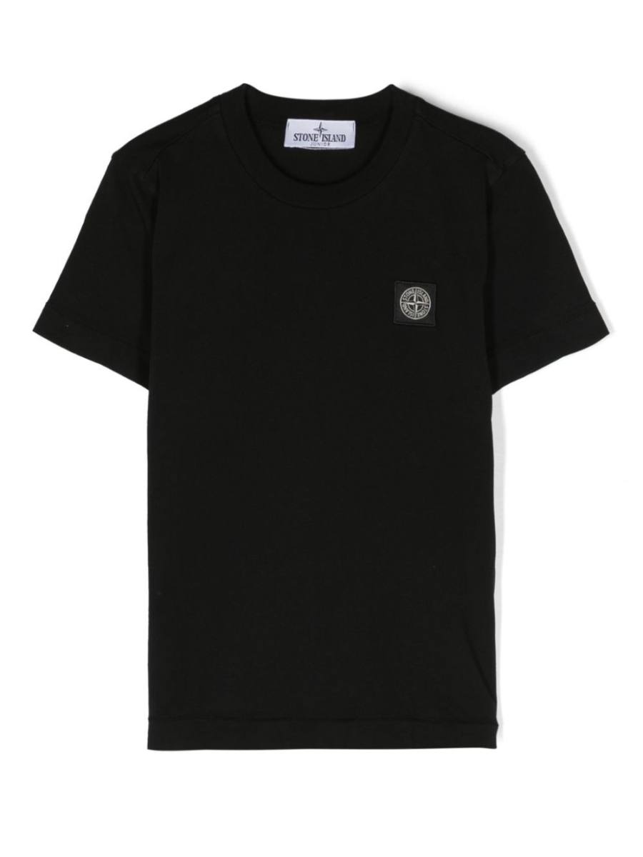 Compass-patch cotton T-shirt