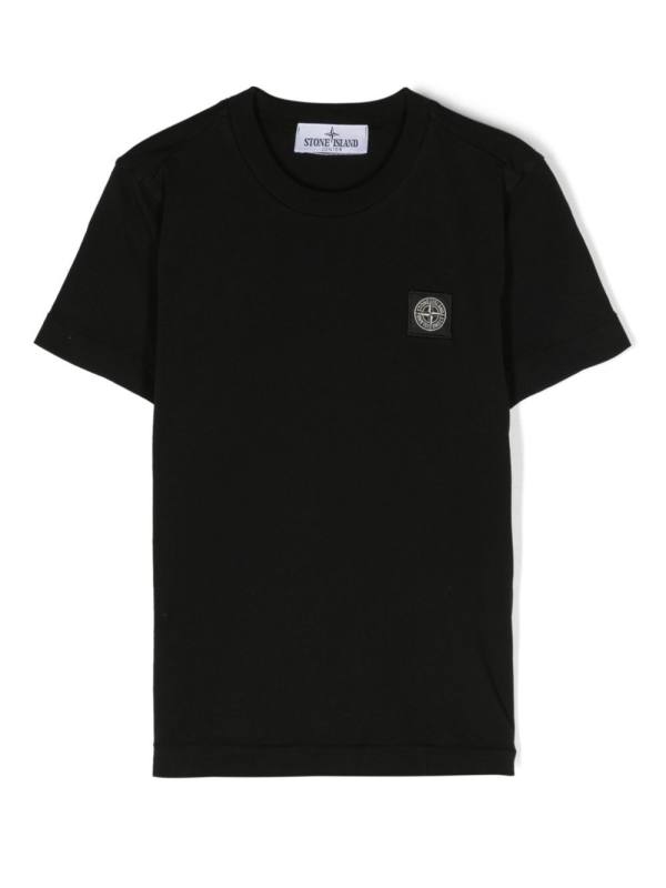 Compass-patch cotton T-shirt