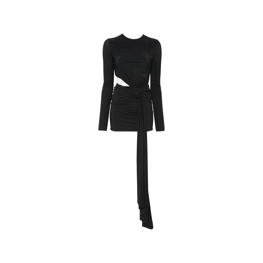 Amazuin Cut-out Draped-detail Mini Dress