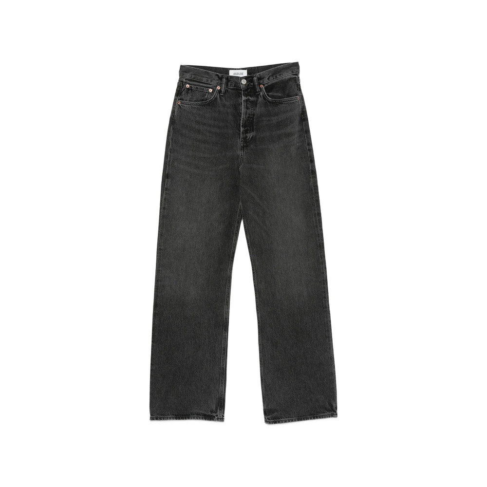 Agolde Faded-effect Wide-leg Jeans
