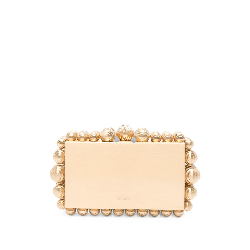 Cult Gaia Bead-embellished Brushed-finish Clutch Bag