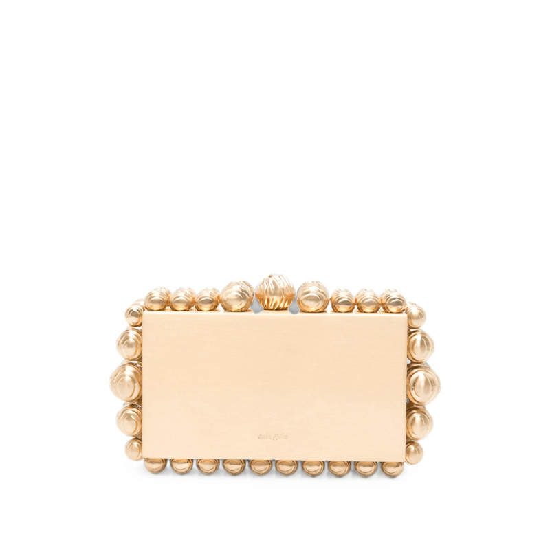 Cult Gaia Bead-embellished Brushed-finish Clutch Bag