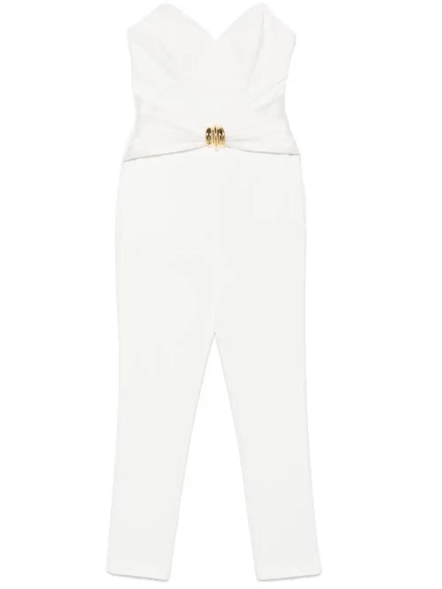 bow-detail crepe jumpsuit