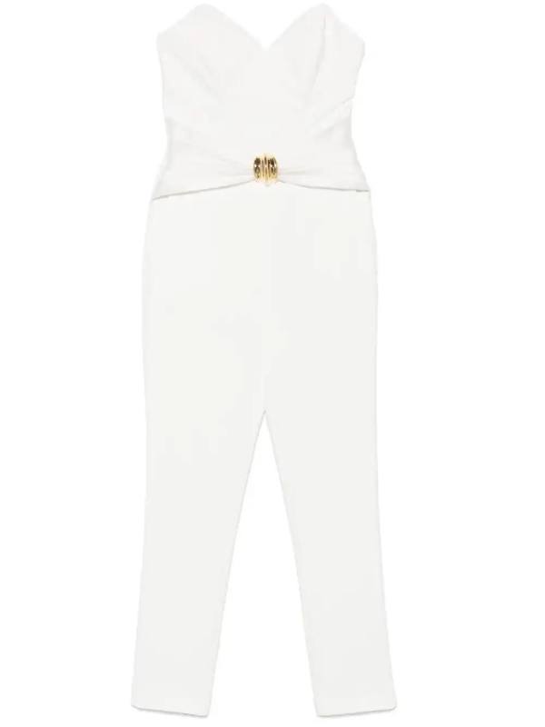 bow-detail crepe jumpsuit
