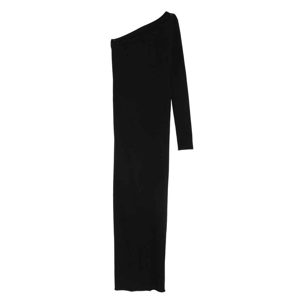 Rick Owens Drkshdw Asymmetrical-neckline Maxi Dress