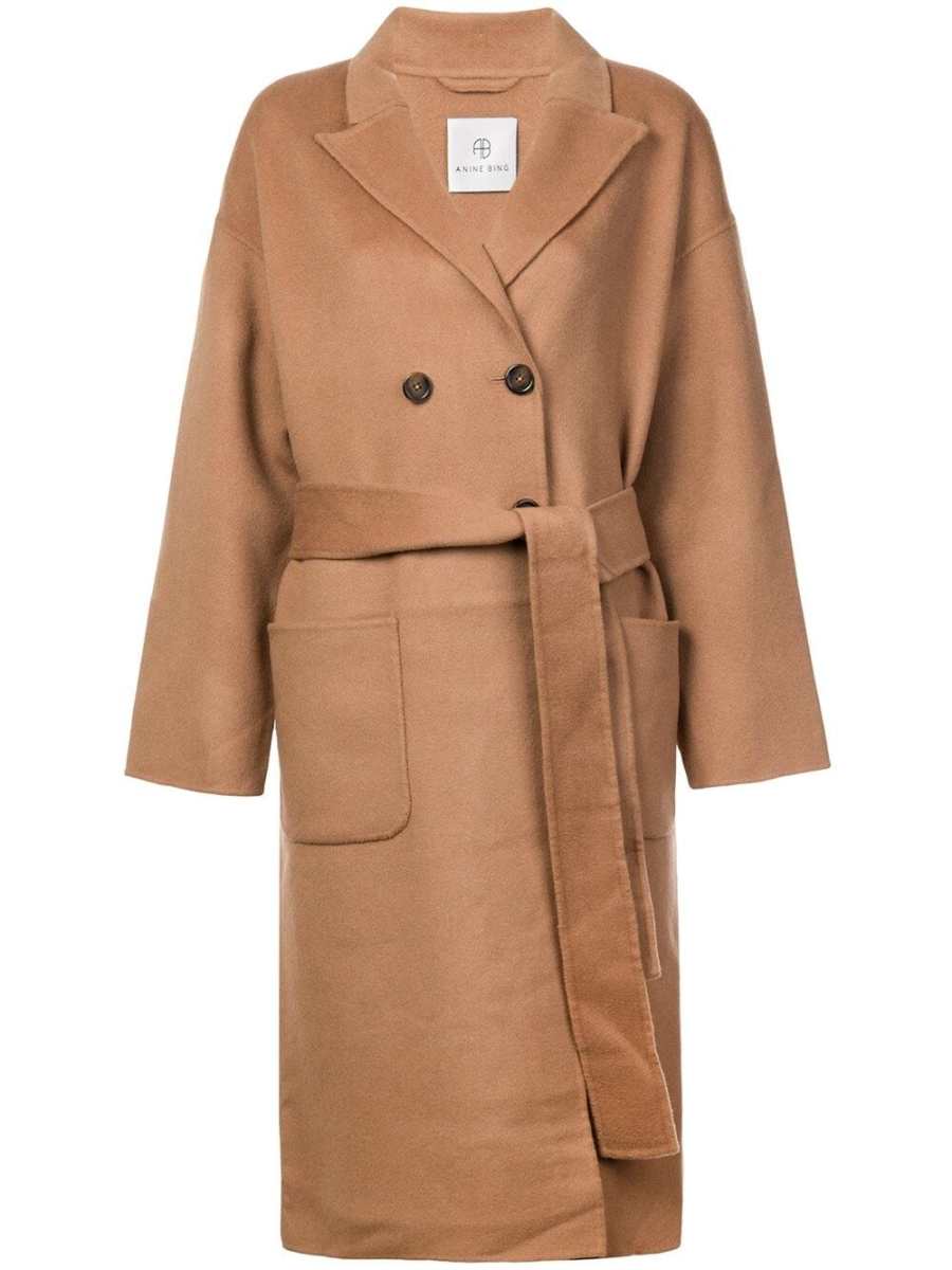 Dylan belted double-breasted coat