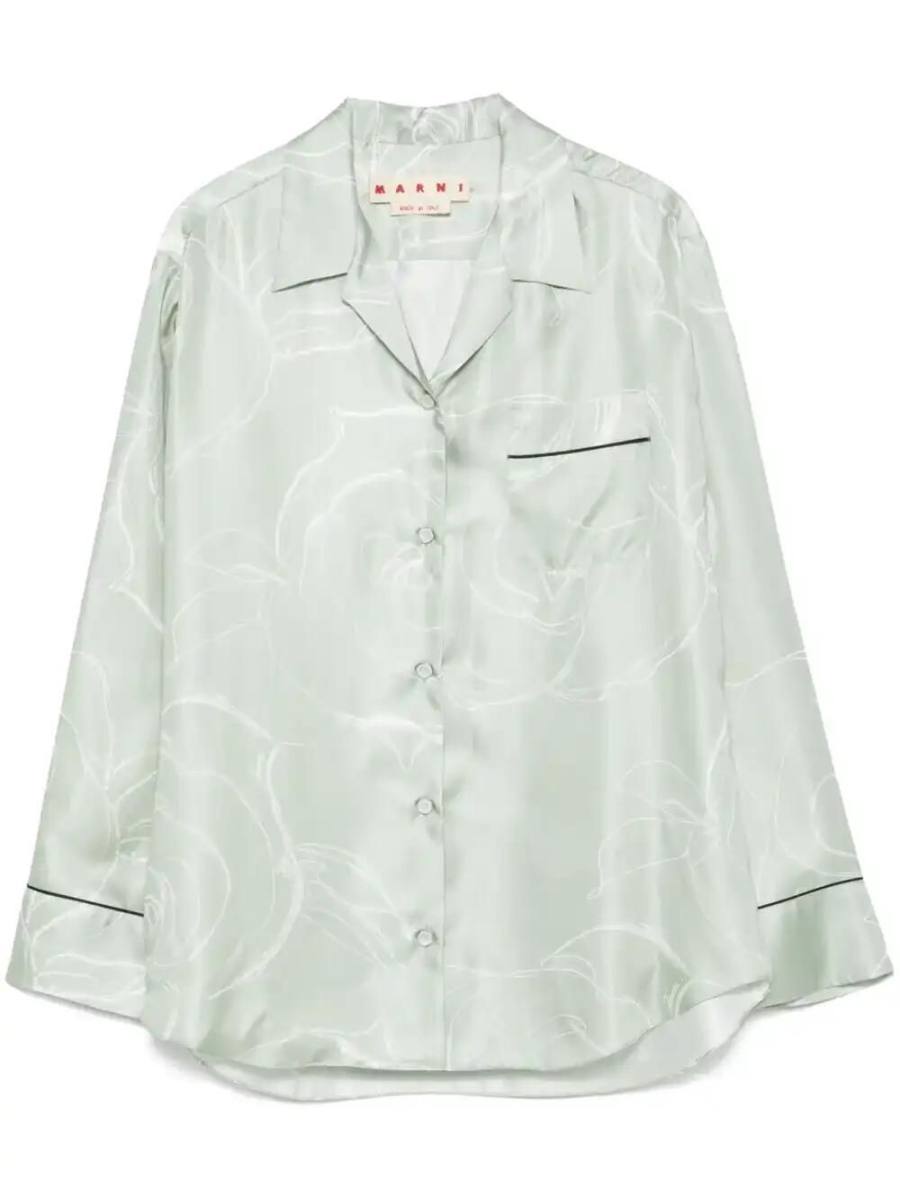 printed silk shirt