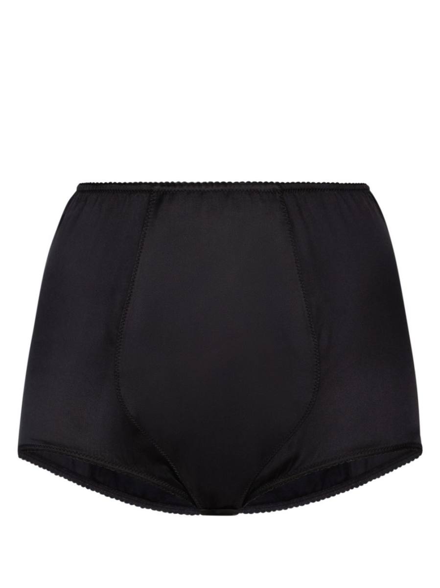 satin-finish high-waisted briefs