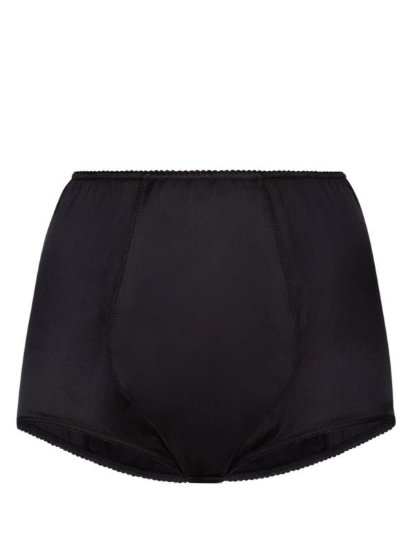 satin-finish high-waisted briefs